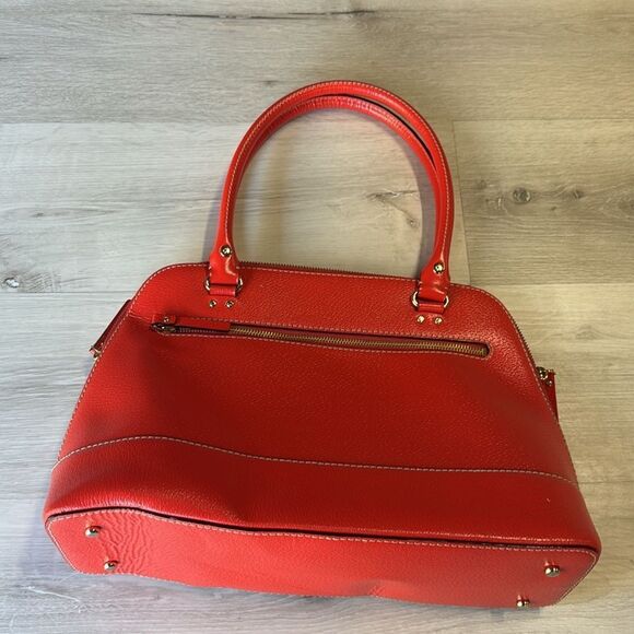 Kate‎ Spade Rachelle Wellesley Satchel Red Leather Shoulder Bag NWOT - Picture 10 of 10